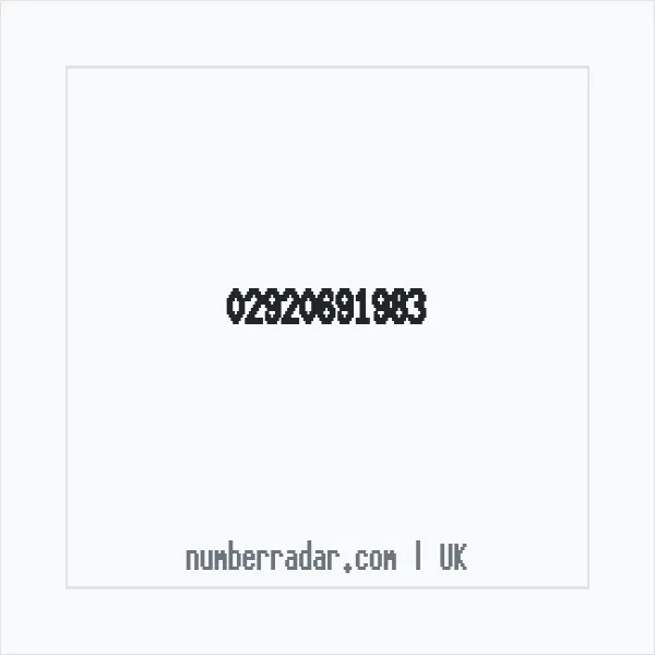 Reverse number check for +44 29 2069 1983 — who called me?