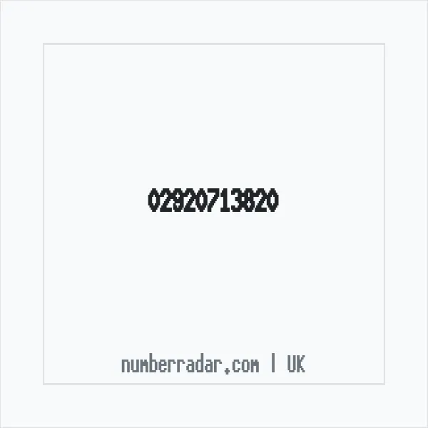 Reverse number check for +44 29 2071 3820 — who called me?
