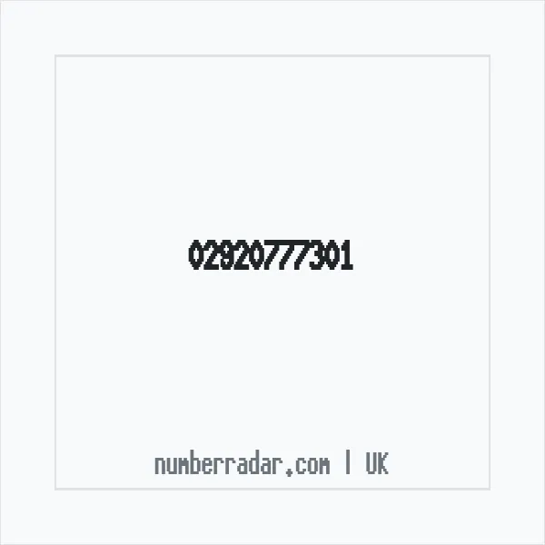 Reverse number check for +44 29 2077 7301 — who called me?