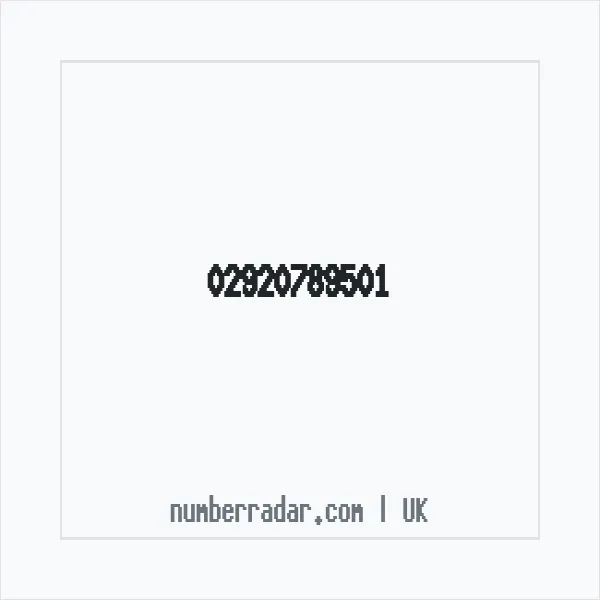 Reverse number check for +44 29 2078 9501 — who called me?
