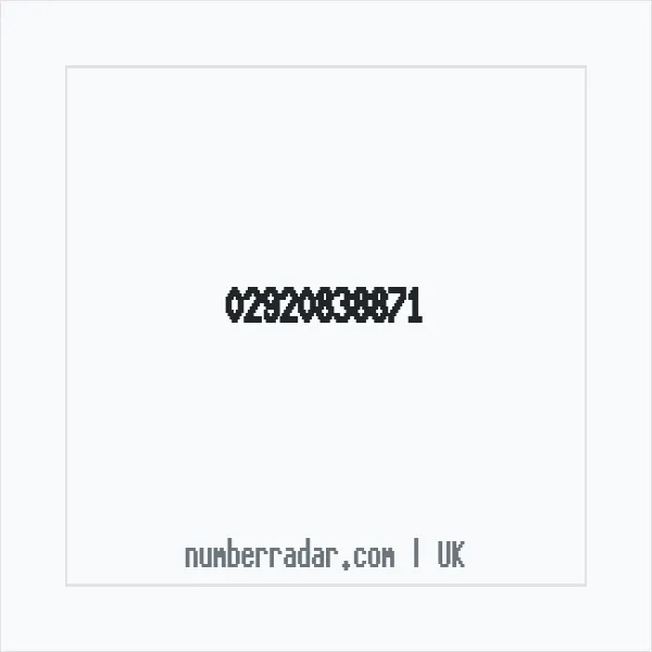 Reverse number check for +44 29 2083 8871 — who called me?