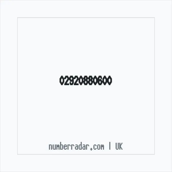 Reverse number check for +44 29 2088 0600 — who called me?