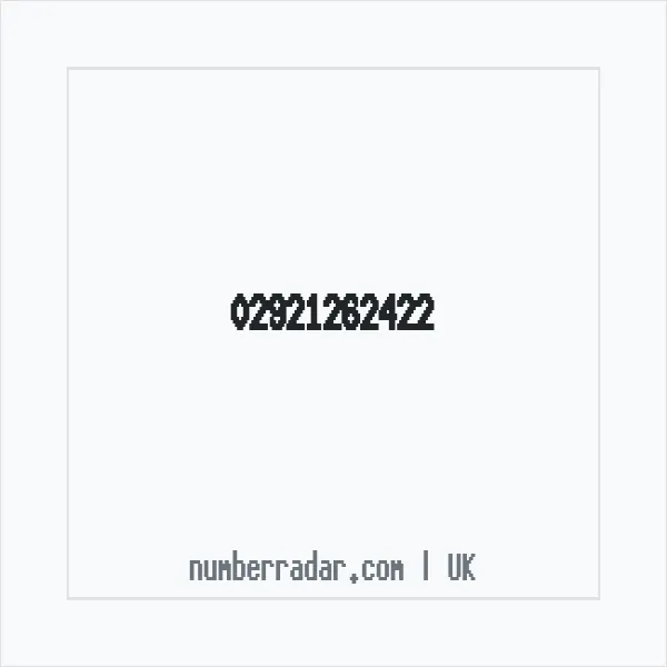 Reverse number check for +44 29 2126 2422 — who called me?