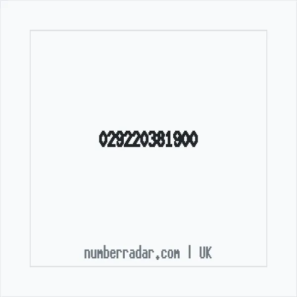 Reverse number check for +44 (2922) 038-190 — who called me?