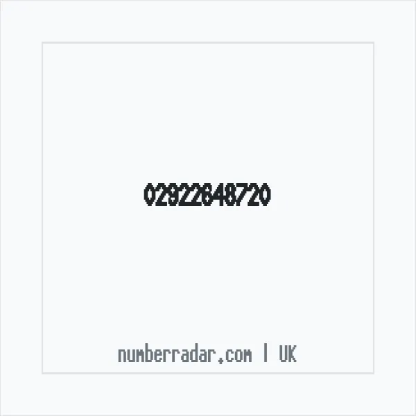 Reverse number check for +44 29 2264 8720 — who called me?