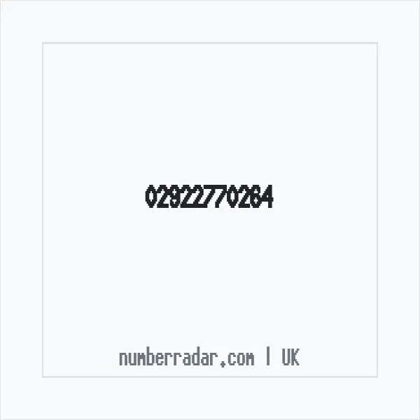 Reverse number check for +44 29 2277 0264 — who called me?