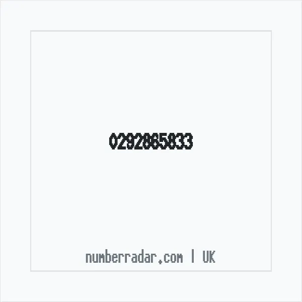 Reverse number check for +44 292865833 — who called me?