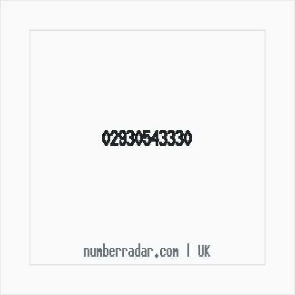 Reverse number check for +44 29 3054 3330 — who called me?