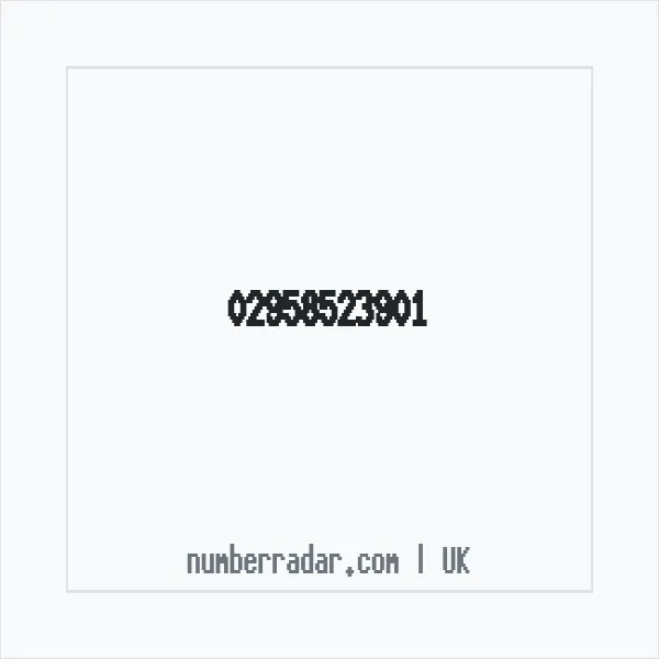 Reverse number check for +44 29 5852 3901 — who called me?