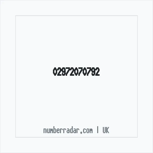Reverse number check for +44 29 7207 0792 — who called me?