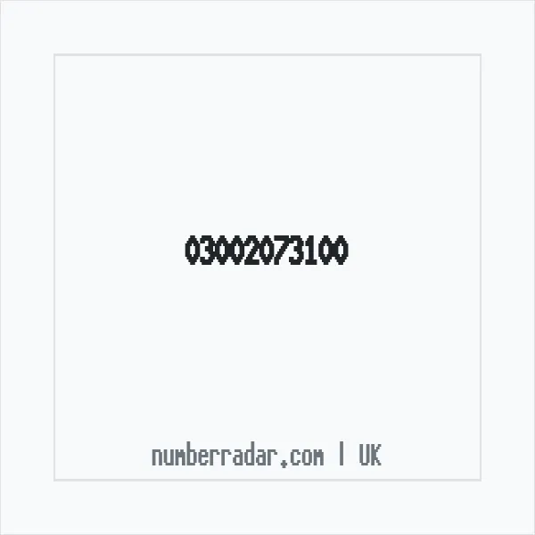 Reverse number check for +44 300 207 3100 — who called me?
