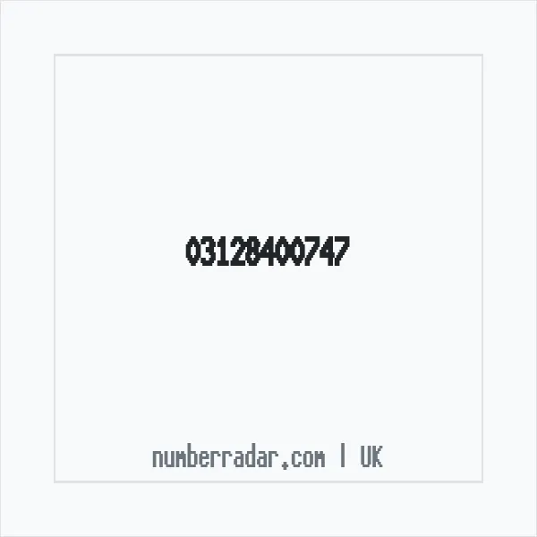 Reverse number check for +44 312 840 0747 — who called me?