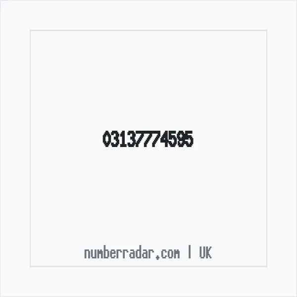 Reverse number check for +44 313 777 4595 — who called me?