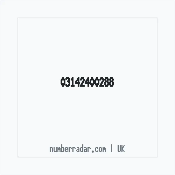 Reverse number check for +44 314 240 0288 — who called me?
