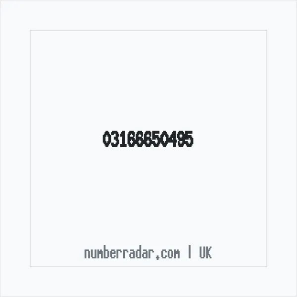 Reverse number check for +44 316 665 0495 — who called me?