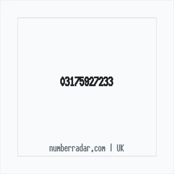 Reverse number check for +44 317 592 7233 — who called me?