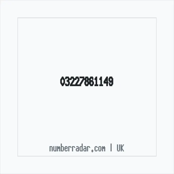 Reverse number check for +44 322 786 1149 — who called me?