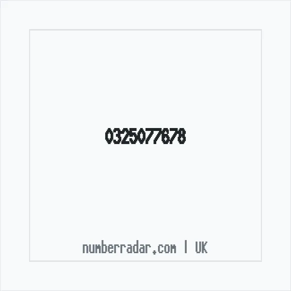 Reverse number check for +44 325077678 — who called me?