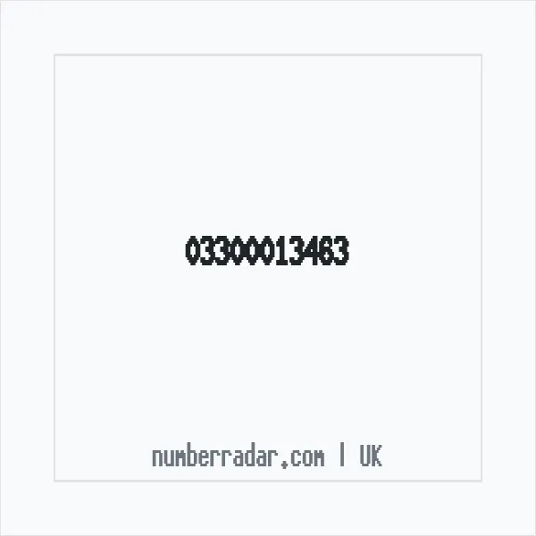 Reverse number check for +44 330 001 3463 — who called me?