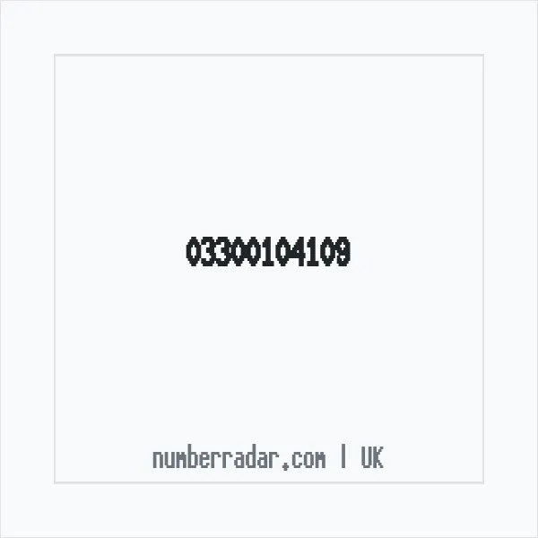 Reverse number check for +44 330 010 4109 — who called me?