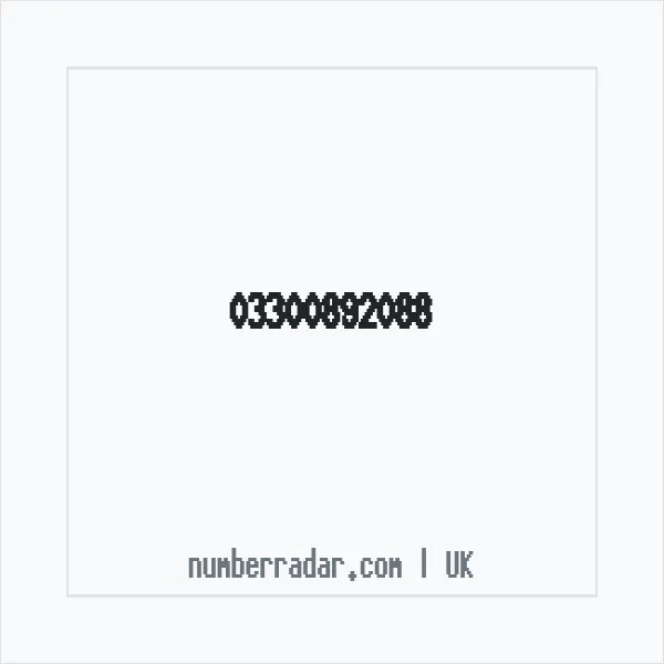 Reverse number check for +44 330 089 2088 — who called me?