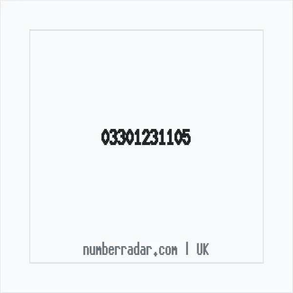 Reverse number check for +44 330 123 1105 — who called me?