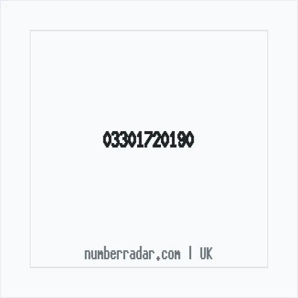 Reverse number check for +44 330 172 0190 — who called me?