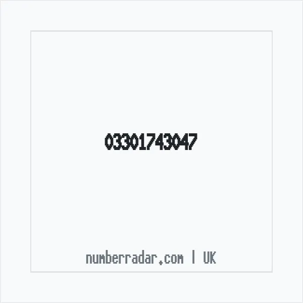 Reverse number check for +44 330 174 3047 — who called me?