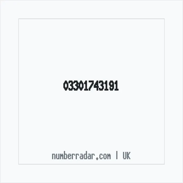 Reverse number check for +44 330 174 3191 — who called me?