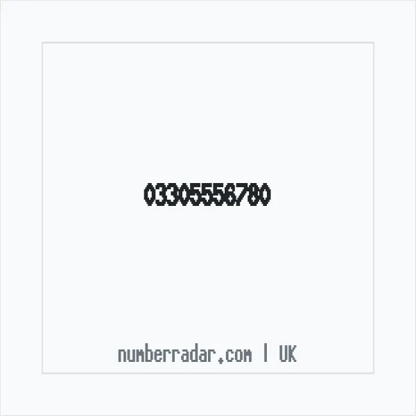 Reverse number check for +44 330 555 6780 — who called me?