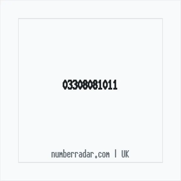Reverse number check for +44 330 808 1011 — who called me?