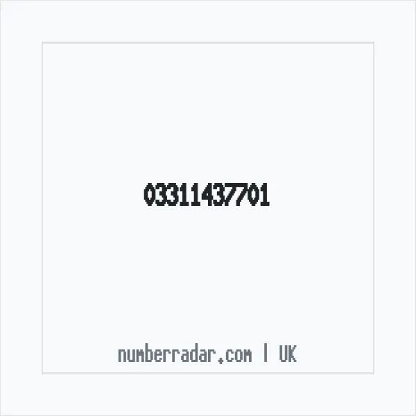 Reverse number check for +44 331 143 7701 — who called me?