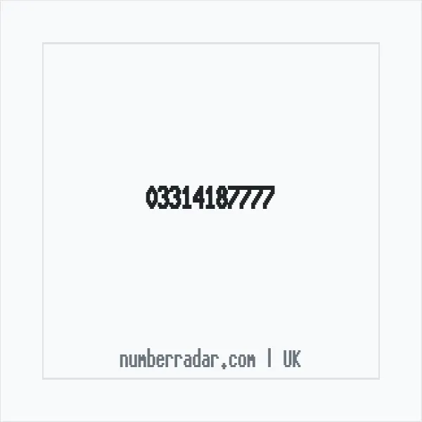 Reverse number check for +44 331 418 7777 — who called me?