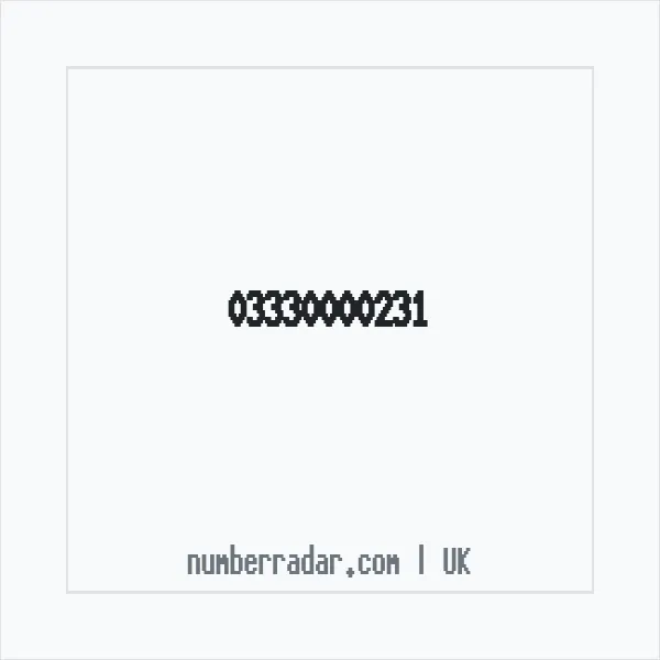 Reverse number check for +44 333 000 0231 — who called me?