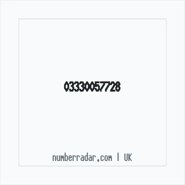 Reverse number check for +44 333 005 7728 — who called me?