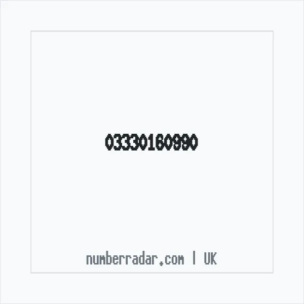 Reverse number check for +44 333 016 0990 — who called me?