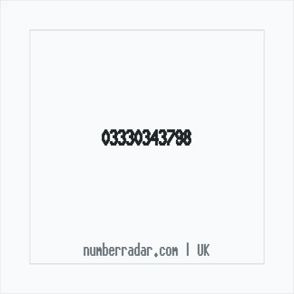 Reverse number check for +44 333 034 3798 — who called me?