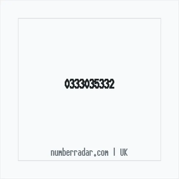 Reverse number check for +44 333035332 — who called me?