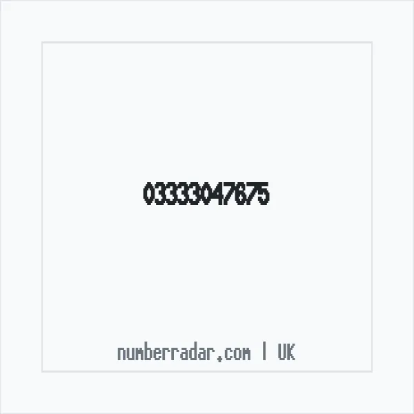 Reverse number check for +44 333 304 7675 — who called me?