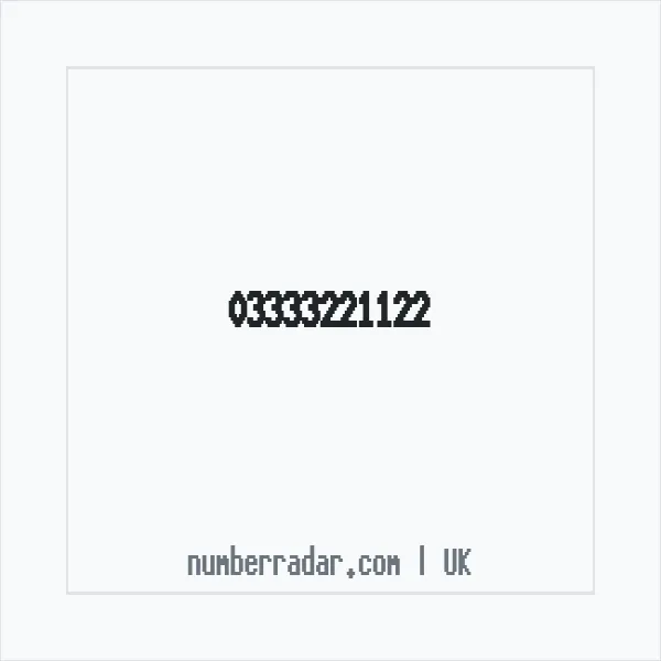 Reverse number check for +44 333 322 1122 — who called me?