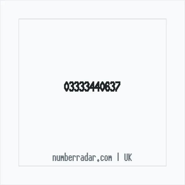 Reverse number check for +44 333 344 0637 — who called me?