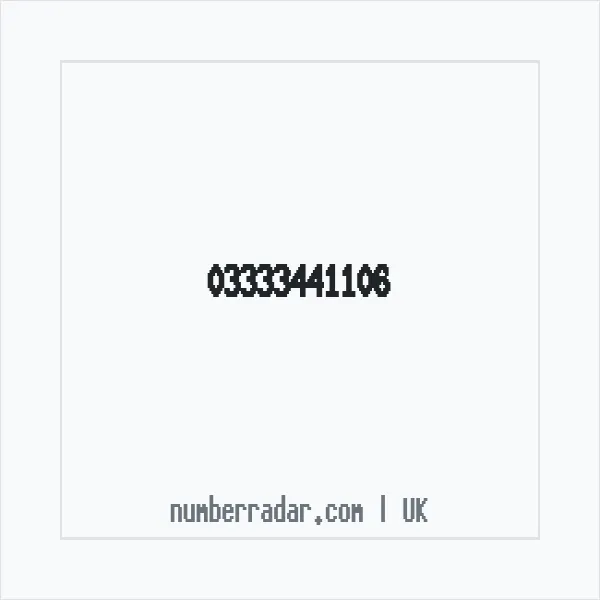 Reverse number check for +44 333 344 1106 — who called me?