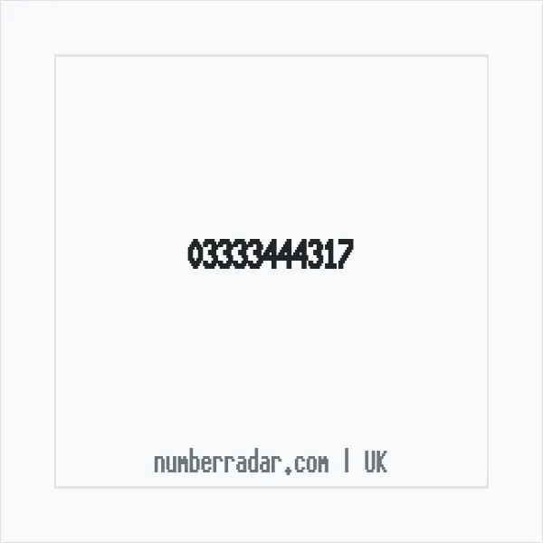 Reverse number check for +44 333 344 4317 — who called me?