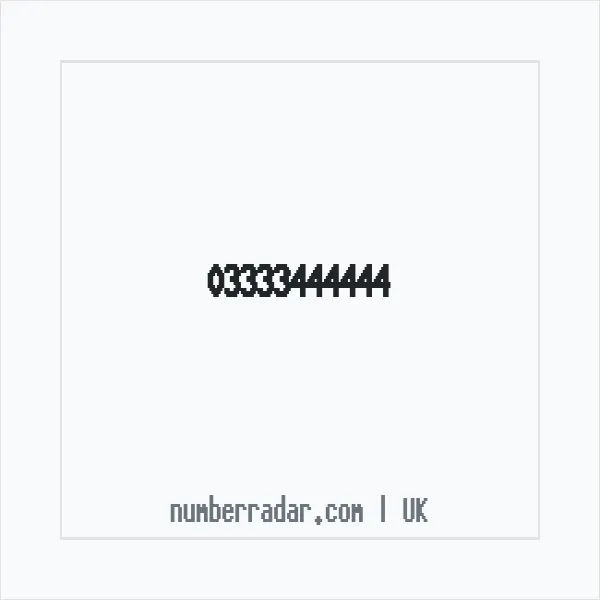 Reverse number check for +44 333 344 4444 — who called me?