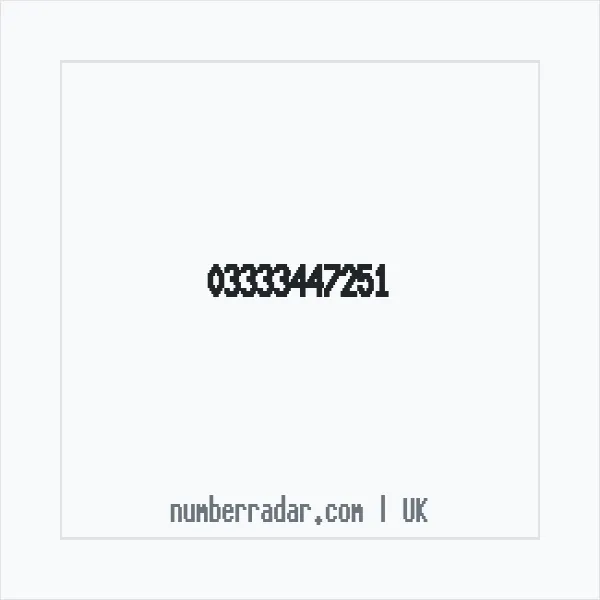 Reverse number check for +44 333 344 7251 — who called me?