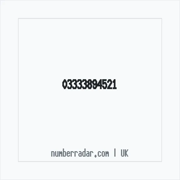 Reverse number check for +44 333 389 4521 — who called me?