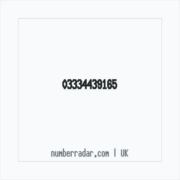 Reverse number check for +44 333 443 9165 — who called me?