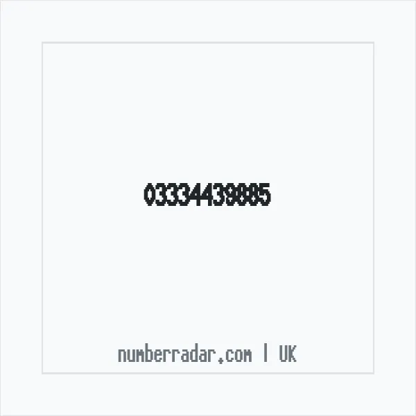 Reverse number check for +44 333 443 9885 — who called me?