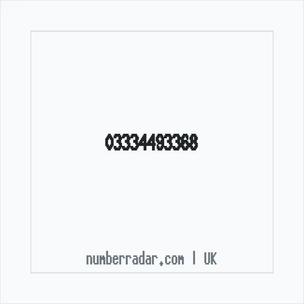 Reverse number check for +44 333 449 3368 — who called me?