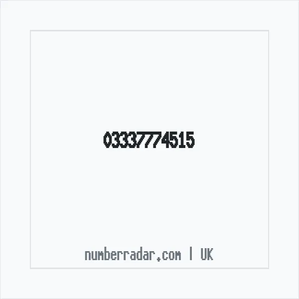 Reverse number check for +44 333 777 4515 — who called me?